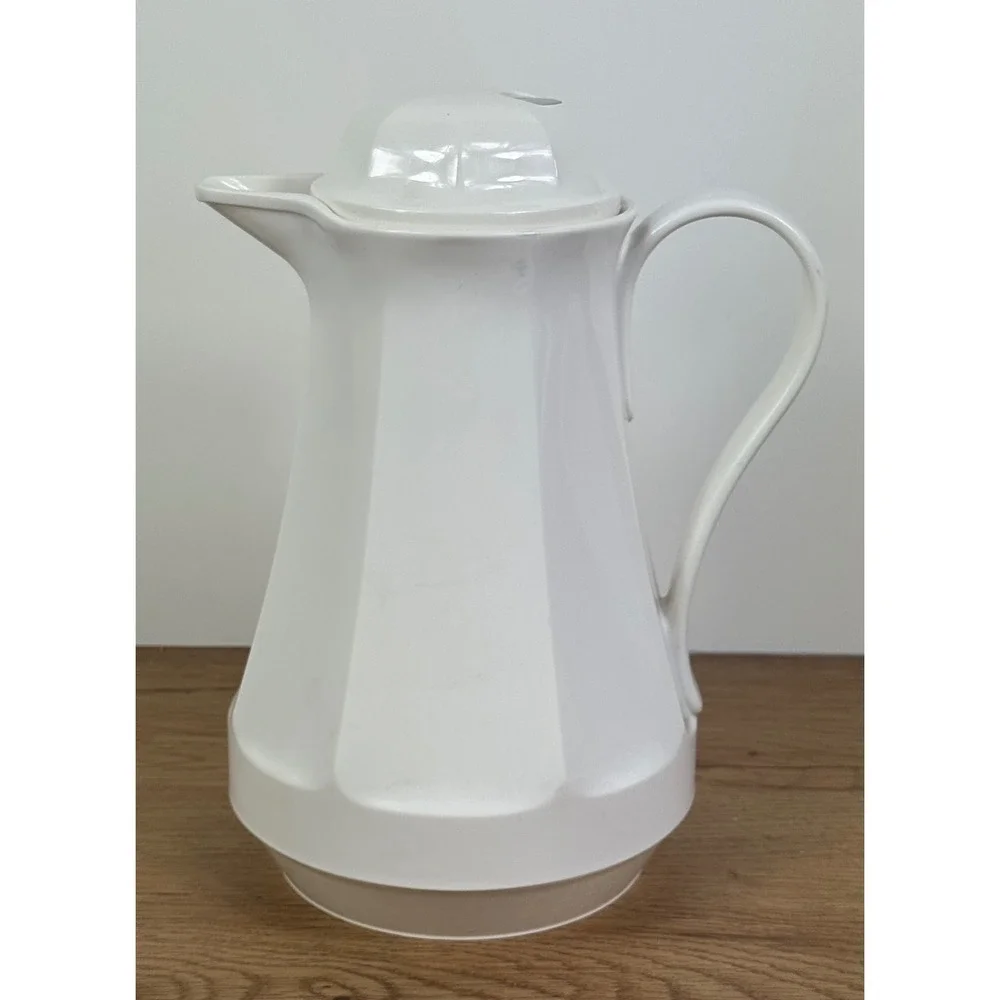 Thermos Christa No. 430 Thermal Carafe White West Germany Vintage MCM Pitcher